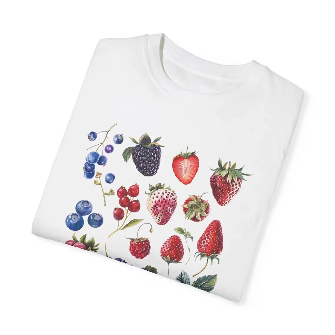 Esthétique fruits baies espèces graphique T-shirt mode coton T-shirt amoureux des fruits myrtille ch