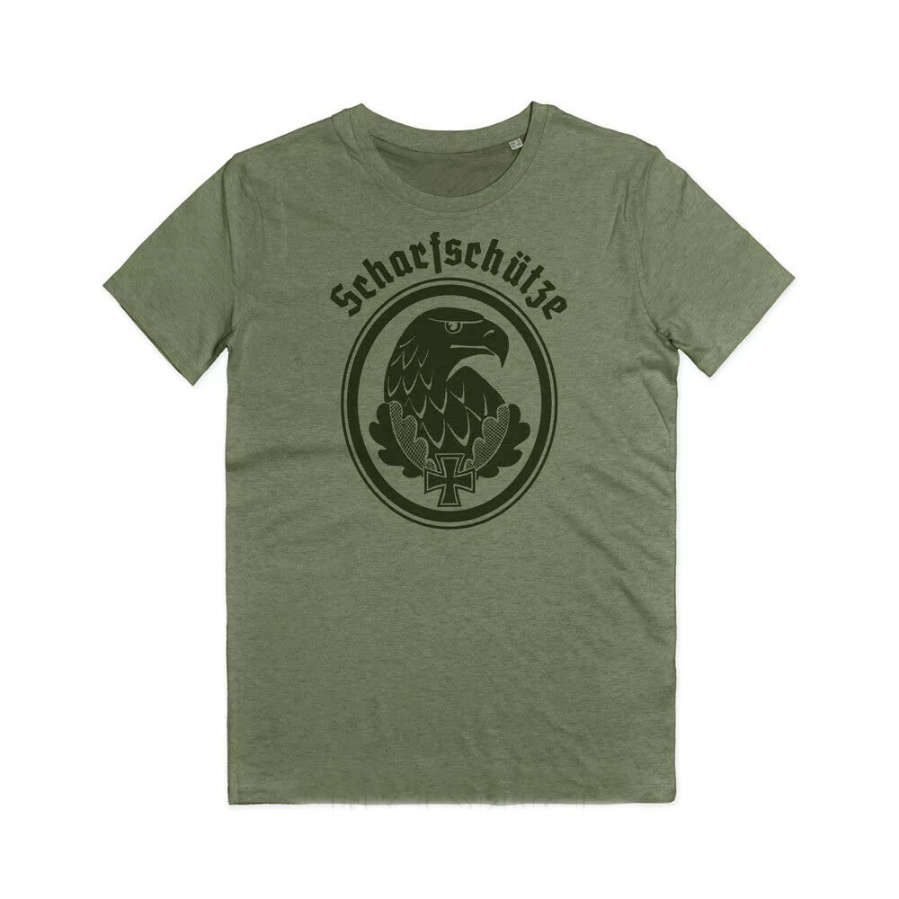 T-shirt avec badge de Sniper de Scharfschuetzen Marksman. T-shirt d'été en coton à manches courtes e