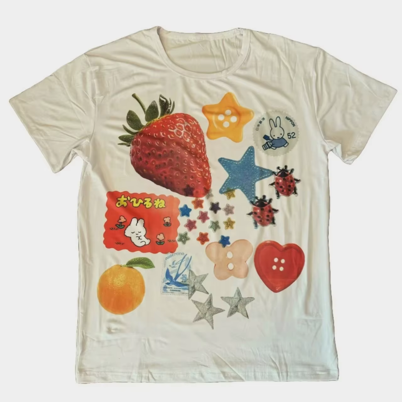 T-shirts et manches courtes imprimés style gothique américain rétro des années 2000, style emo japon