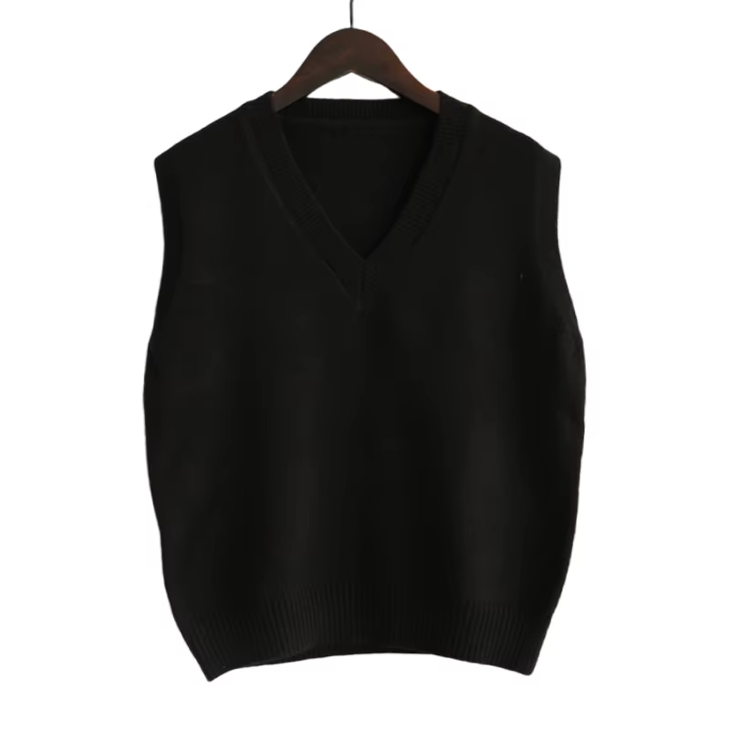 FIBRV-Neck Pull GlaWomen, Pulls All-Match, Gilets, Tricots, Solide, Mode coréenne, Document, Printem