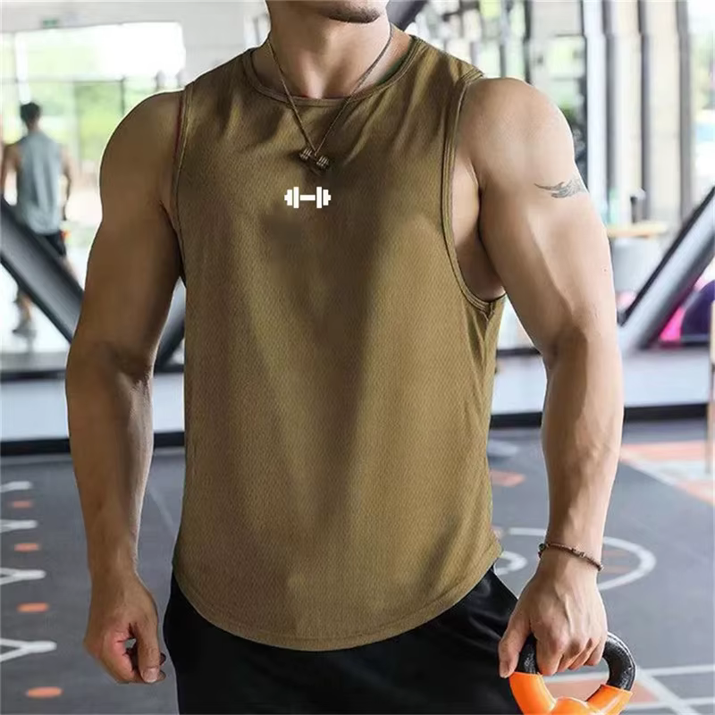 Débardeur d'été pour hommes, vêtements de fitness, séchage rapide, coupe ample, pour musculation, sa