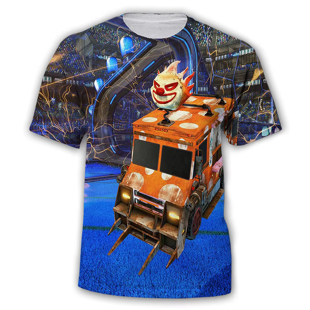 T-shirt décontracté au design créatif du jeu Rocket League, t-shirt cool et à la mode