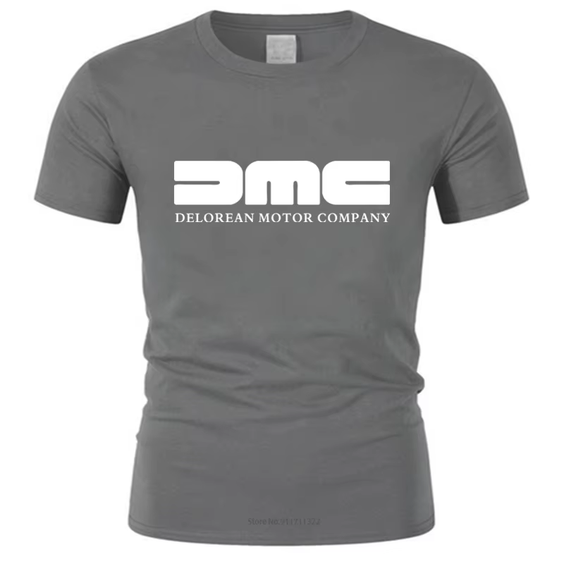 Hommes à manches courtes T-Shirt DMC DeLorean moteur hommes T-Shirt solide coton mode T-Shirt surdim