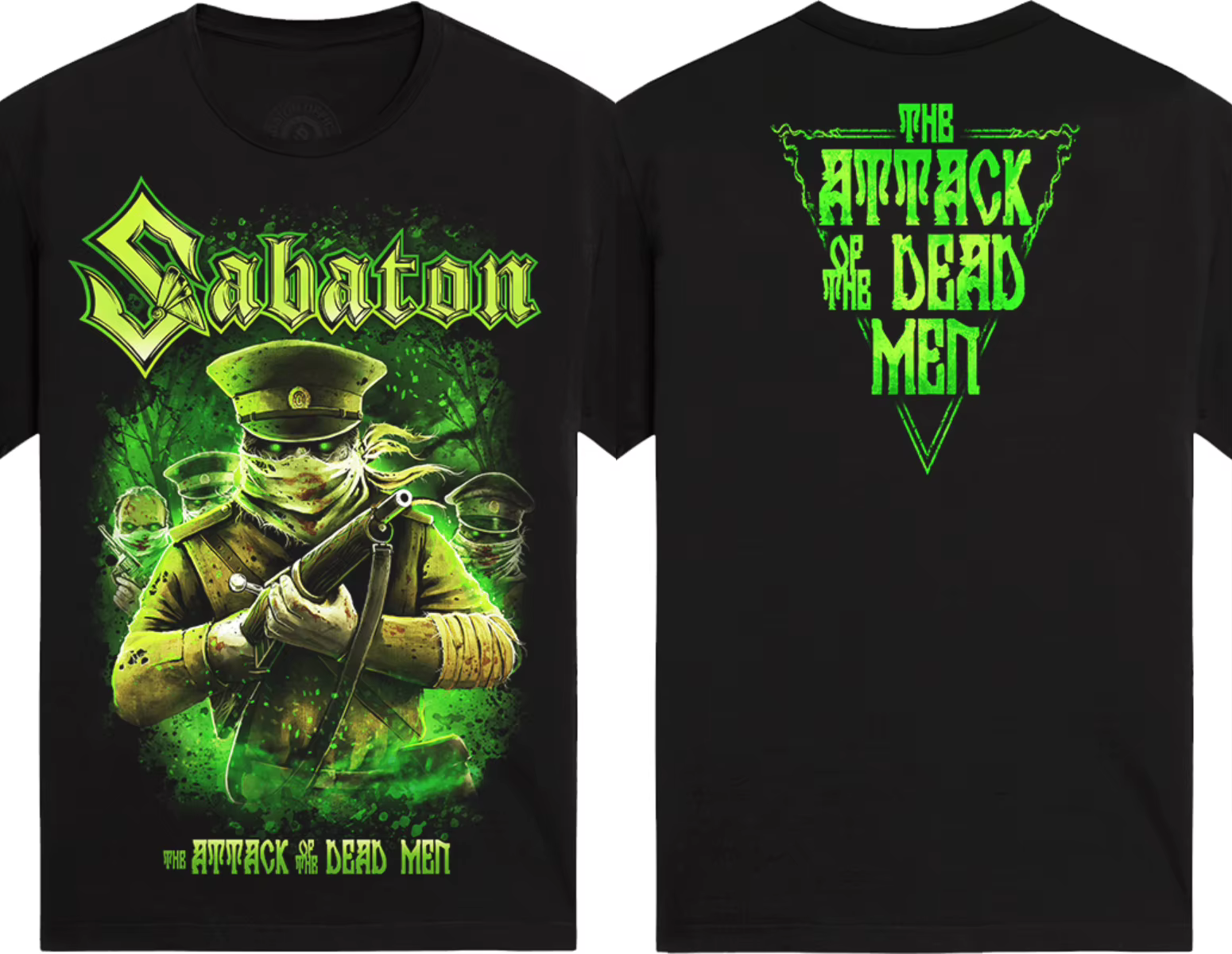 Sabaton suisse classique bande imprimer femmes hommes à manches courtes attaque des morts hommes T-s