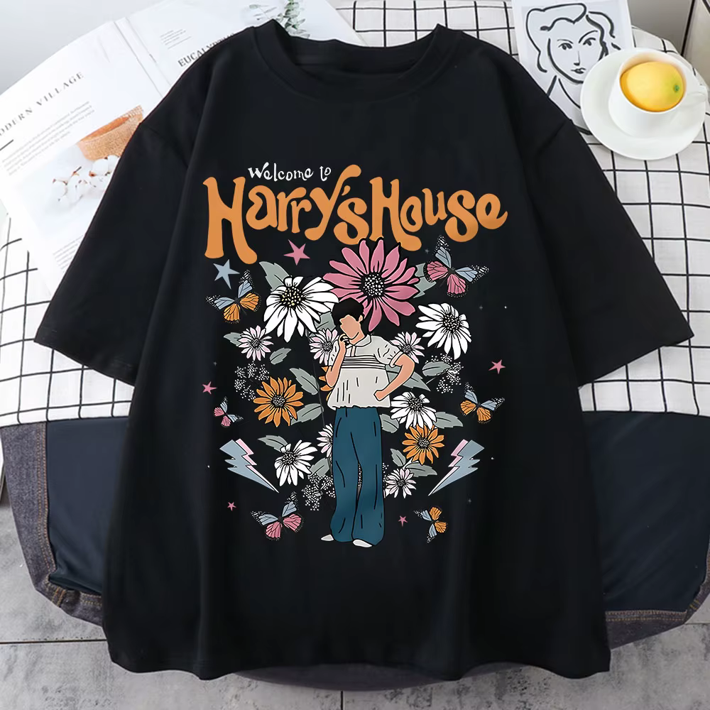 Harrys House femmes T-shirts coton été Manga graphique à manches courtes t-shirt doux originalité tr