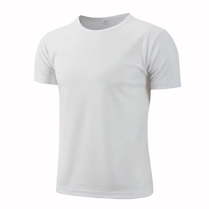 Séchage rapide col rond Sport T-shirt maillots de gymnastique Fitness chemise formateur course T-shi