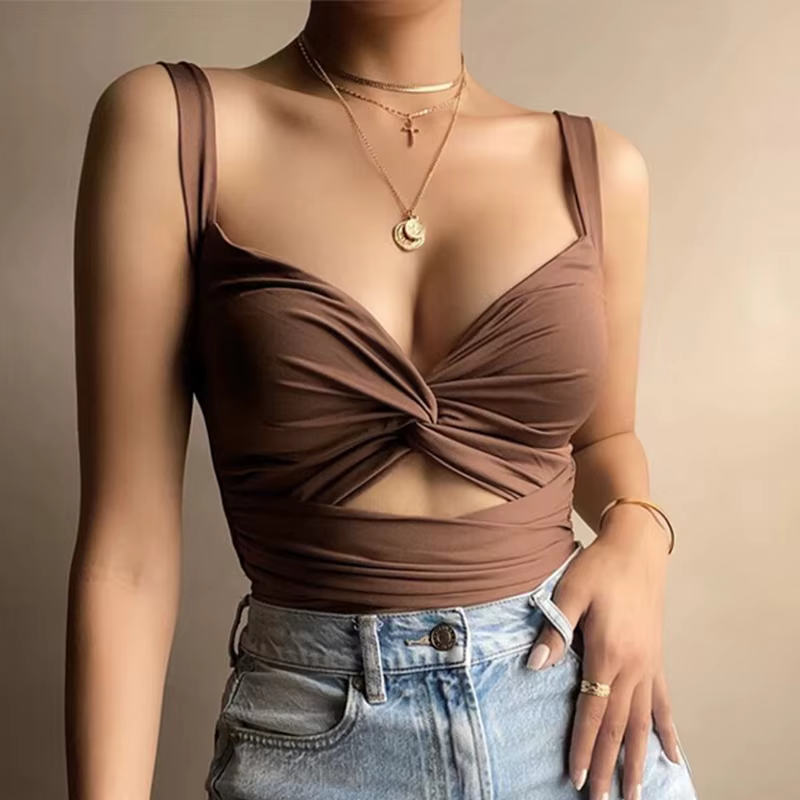 Haut tubulaire court en fibre pour femme, noir et blanc, sexy, court, médicaments pour dames, glaçur