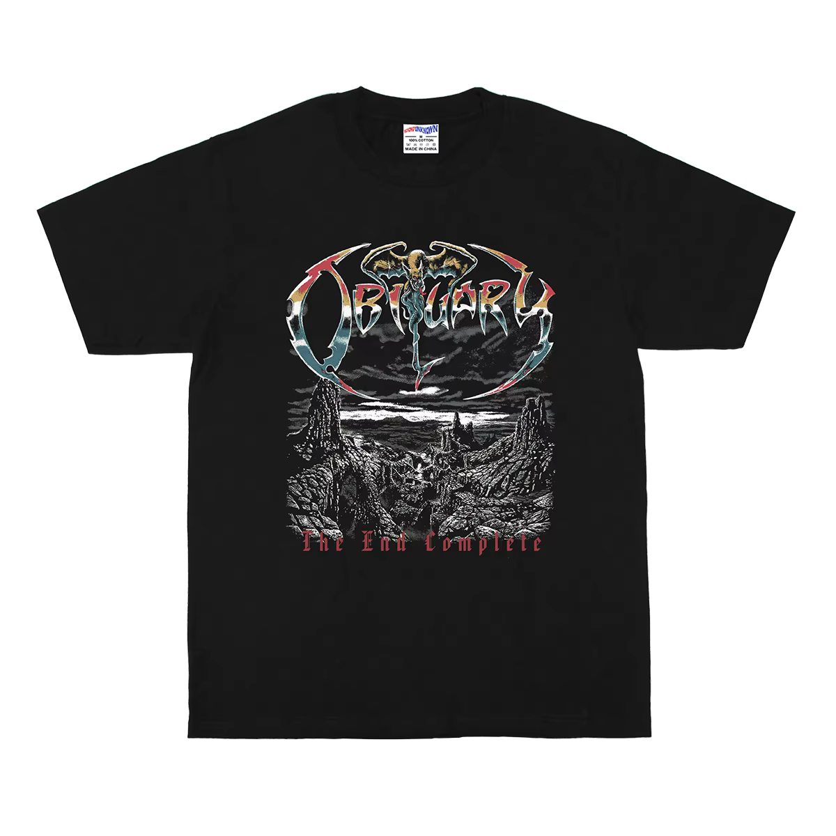T-shirt Obituary The End Complete Death Metal Band Morbid Angel Deicide imprimé à manches courtes en