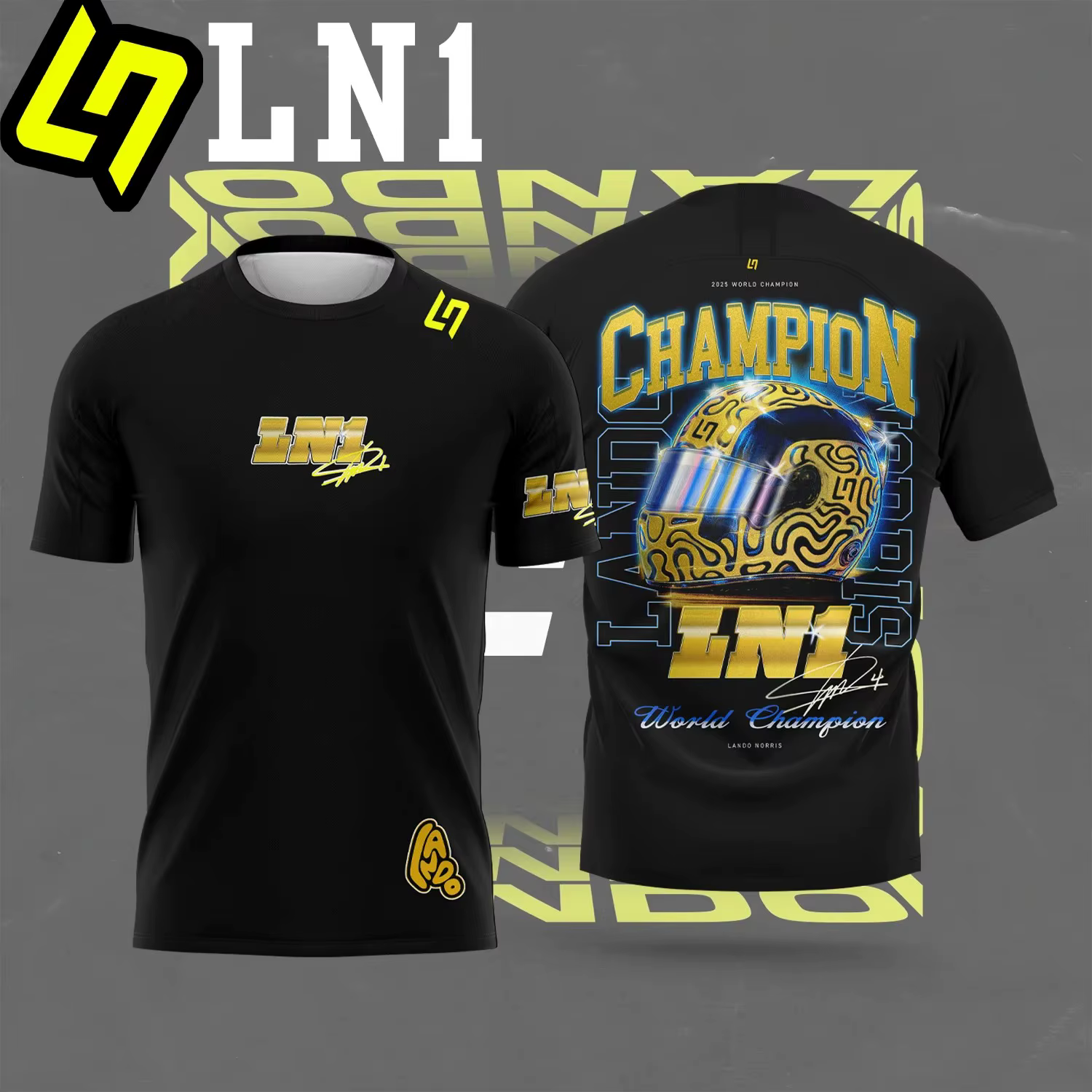 T-shirts de course pour hommes et femmes - Pilote # 1 Lando Norris & Driver # 81 Piastri Fan Tops Sp