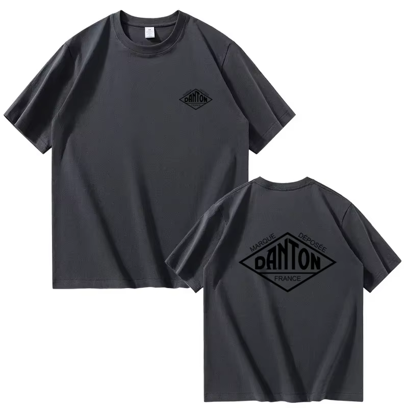 T-shirt couple en coton à manches courtes, coupe ample, uni, broderie classique, style mode, pour ho