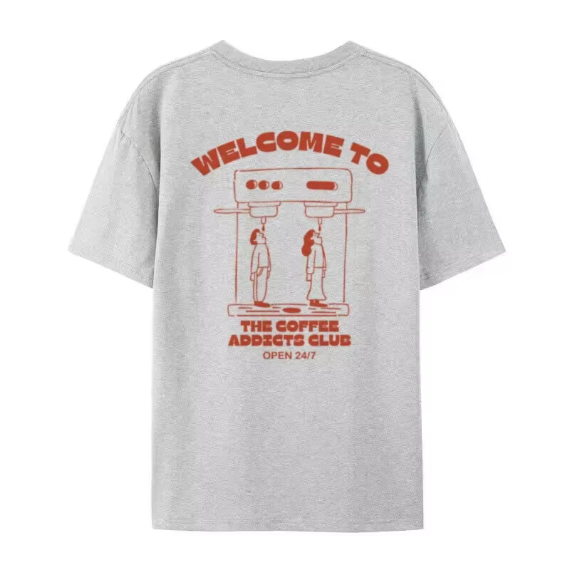 Café Addicts Club T-Shirt graphique pour femmes rétro Streetwear Barista T-Shirt unisexe Style Hippi