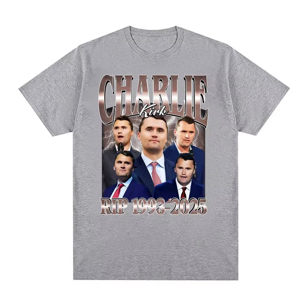 Comique Charlie Kirk RIP 1993-2025 politique commémorative rétro graphique hommes et femmes été impr