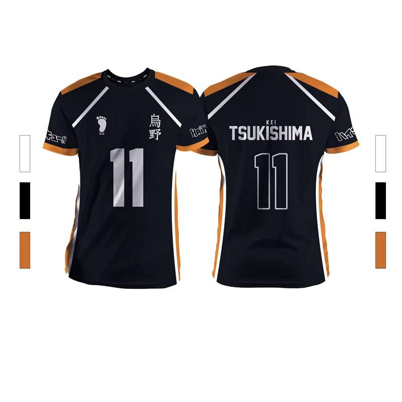 Balck été nouveaux hommes sport mode décontracté confortable respirant volley-ball Anime unisexe à m