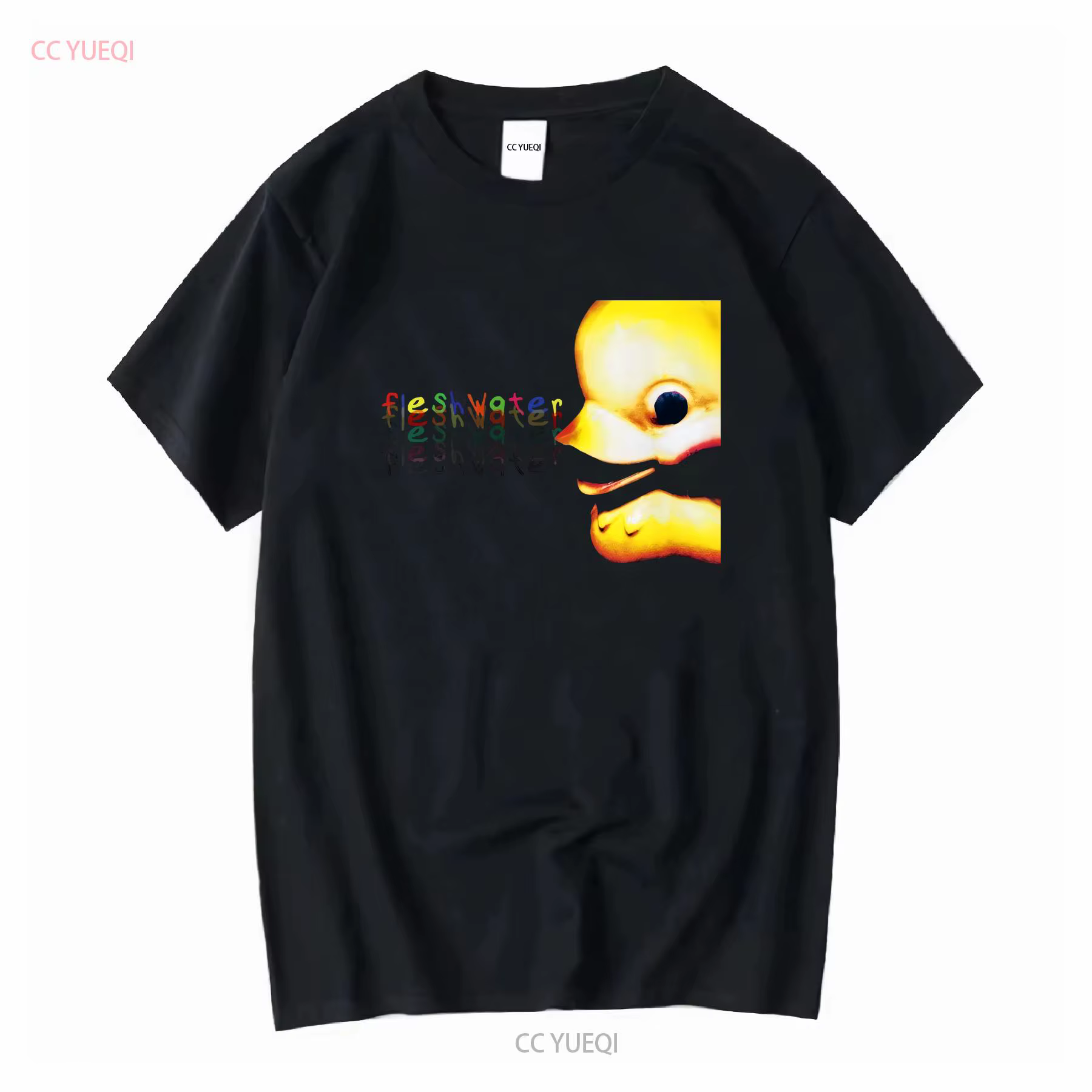 Fleshwater t-shirt manches longues ou courtes vintage haut délavé pour un usage quotidien décontract