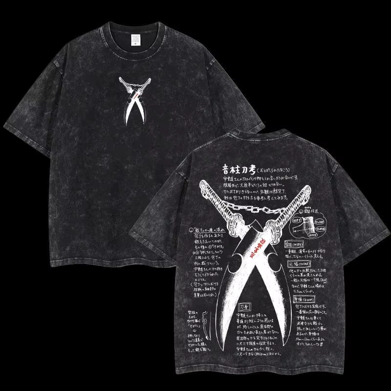 T-shirt graphique Manga Demon Slayer pour hommes et femmes, vêtements Uzui Tengen Hip Hop Y2k, t-shi