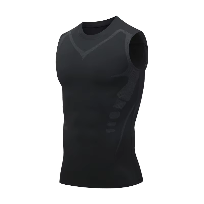 Débardeur de Compression pour hommes, chemise de gymnastique sans manches, vêtements de sport à séch