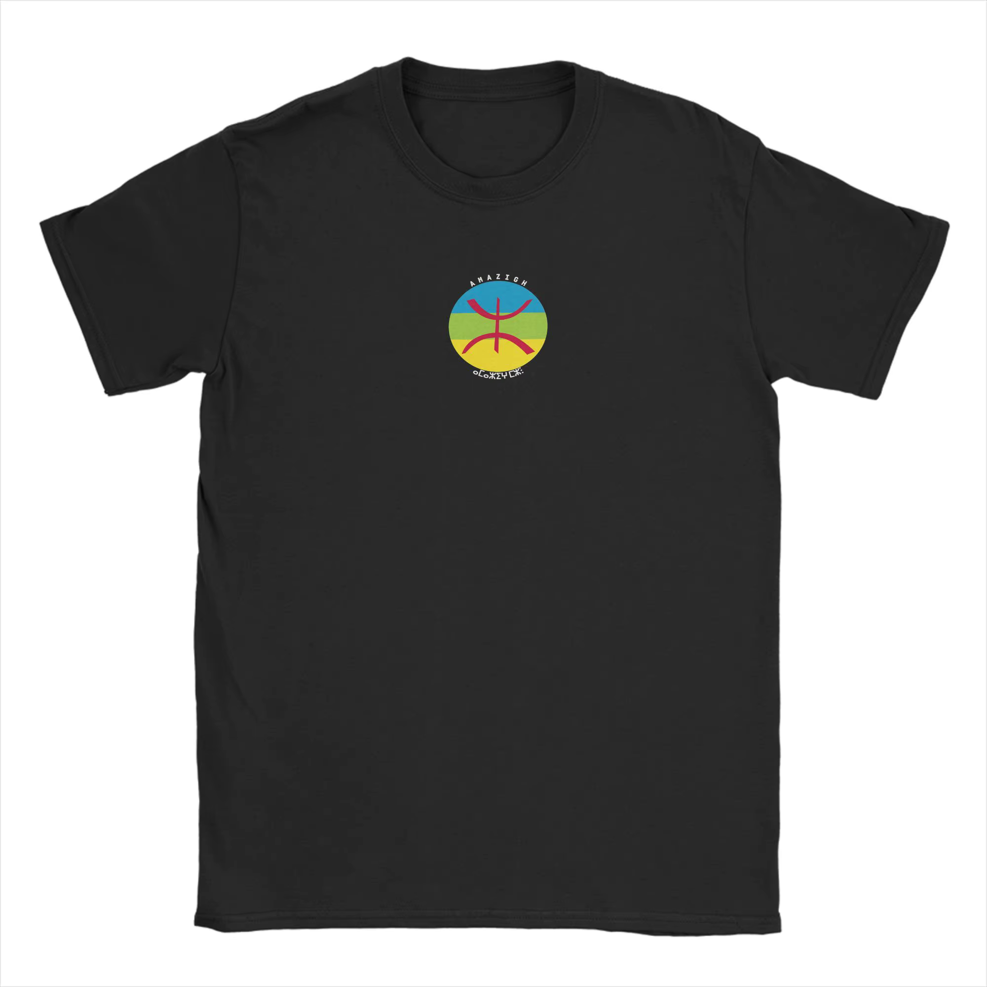 T-Shirt à manches courtes pour hommes, 100% coton, avec col rond, vêtements d'été, My Amazigh Berber