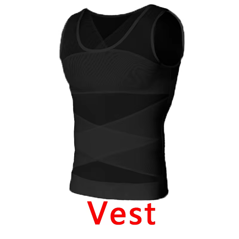 Hommes Compression gilet minceur maillot de corps Shaper poitrine Compression ventre contrôle débard