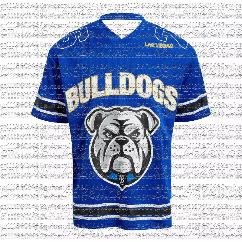 Maillot de hockey en mesh des Bulldogs de Las Vegas, style Y2K, coupe oversize, tenue assortie pour