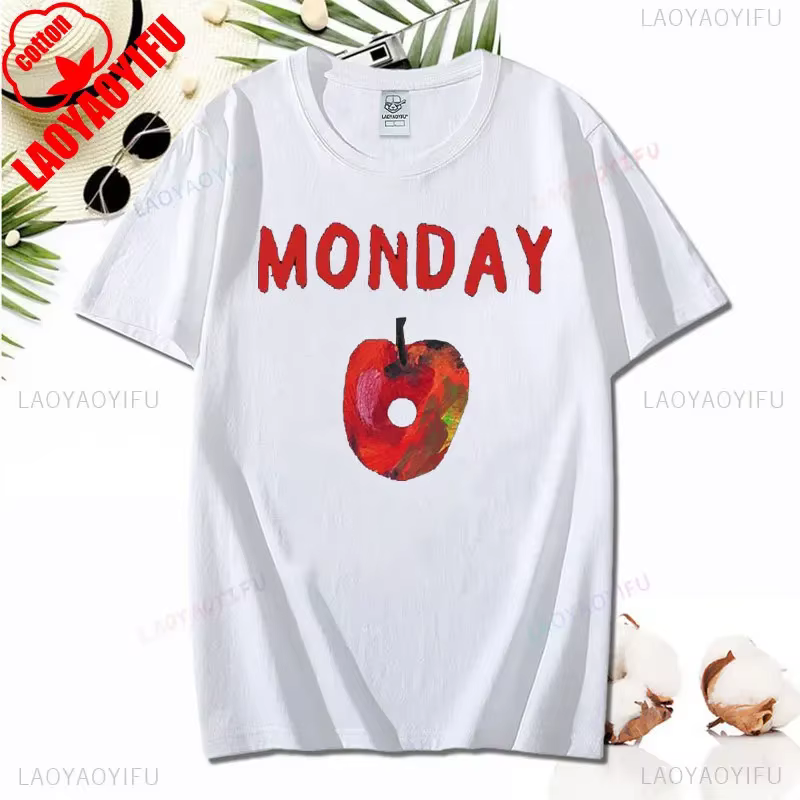 T-Shirt unisexe chenille très affamée, drôle pour enfants, impression de livres, cadeau pour amoureu