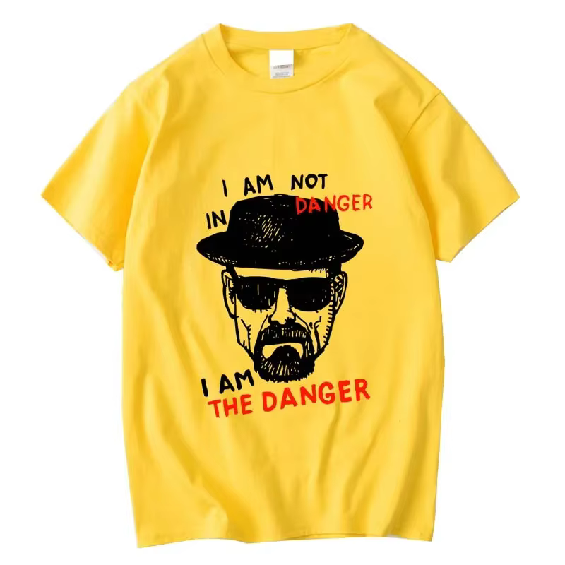 T-shirt homme 100% coton à manches courtes Breaking Bad hommes T-shirt décontracté Heisenberg imprim