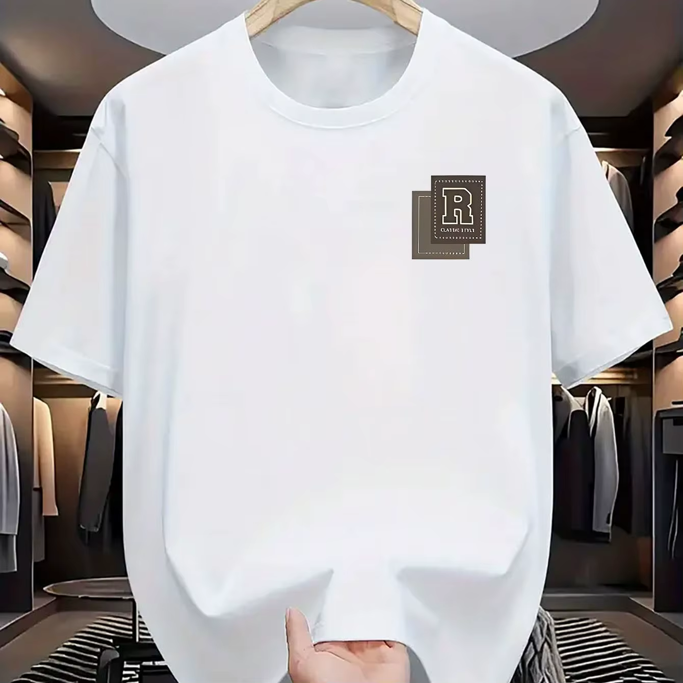 T-shirt à motif - T-shirt décontracté pour homme en coton 100% de haute qualité, imprimé avec un mot