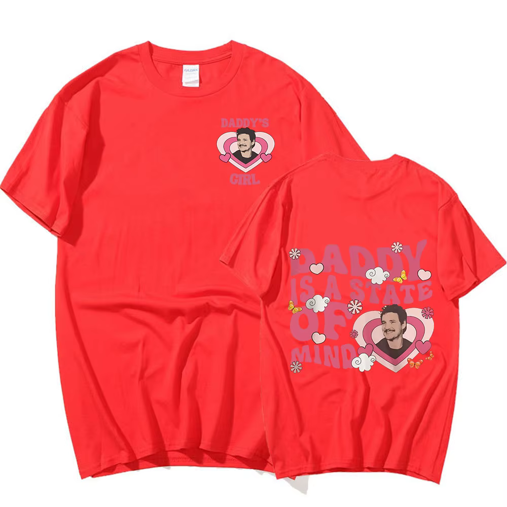 Pedro Pascal papa est un état d'esprit T-Shirt film TV acteur T-shirt hommes femmes mode décontracté