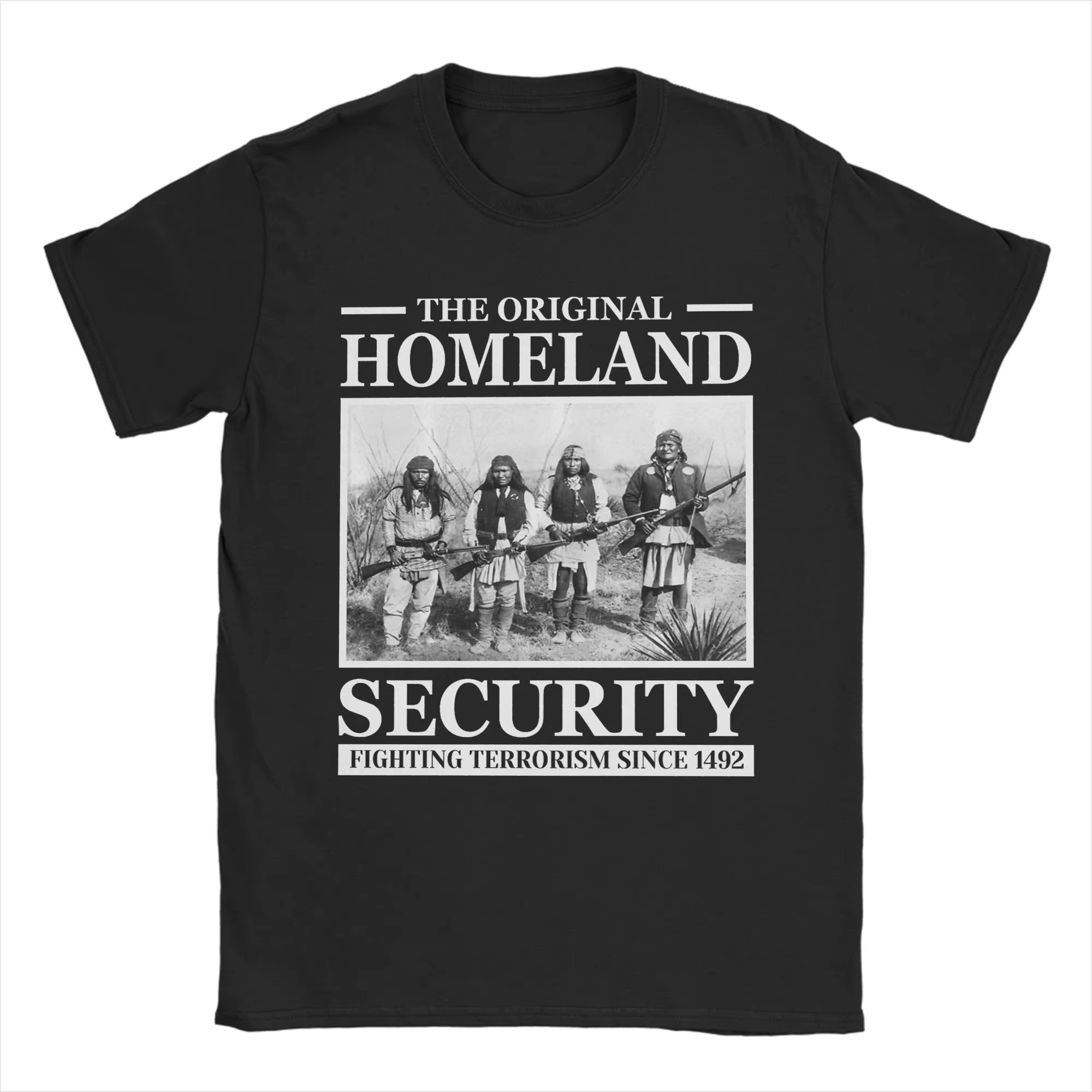 T-shirts originaux de la sécurité intérieure pour hommes, t-shirt drôle en coton, col rond, manches