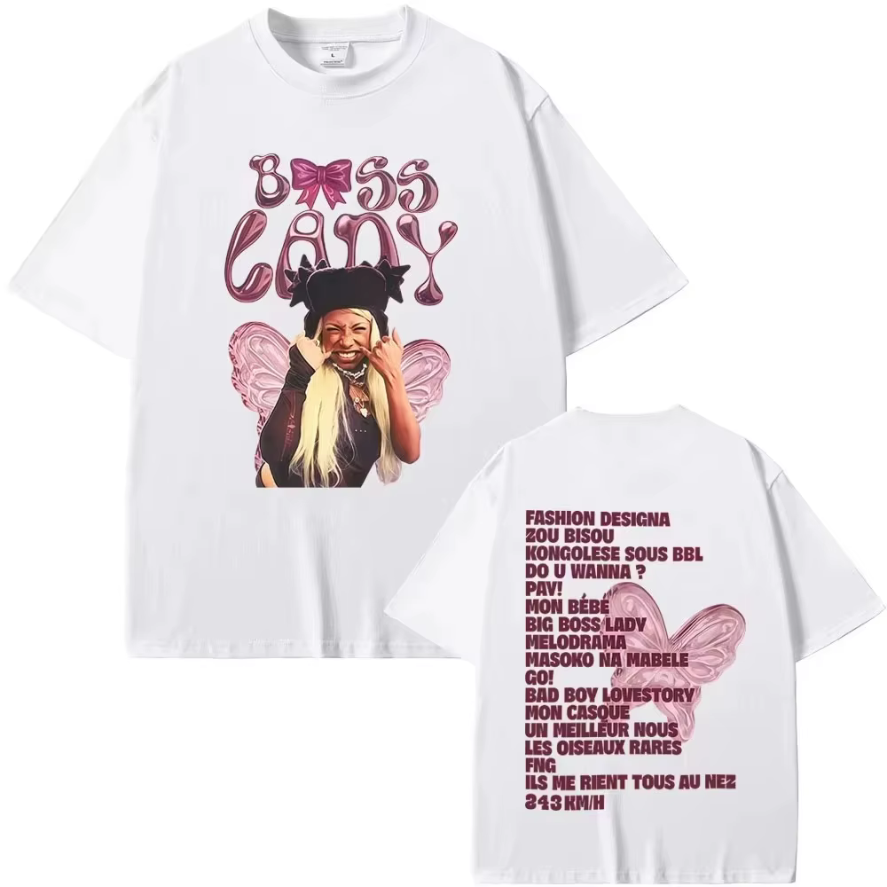 T-shirt graphique unisexe Theodora MEGA BBL Album pour homme et femme, style streetwear oversize, hi