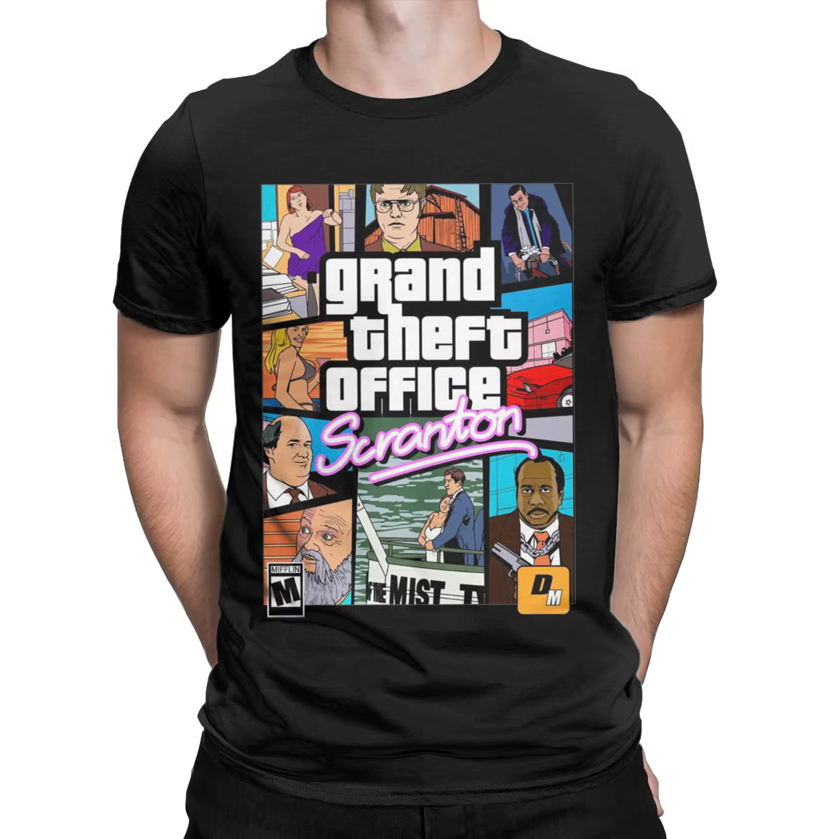 Grand vol bureau Scranton hommes t-shirt le bureau mode t-shirt à manches courtes col rond T-Shirts