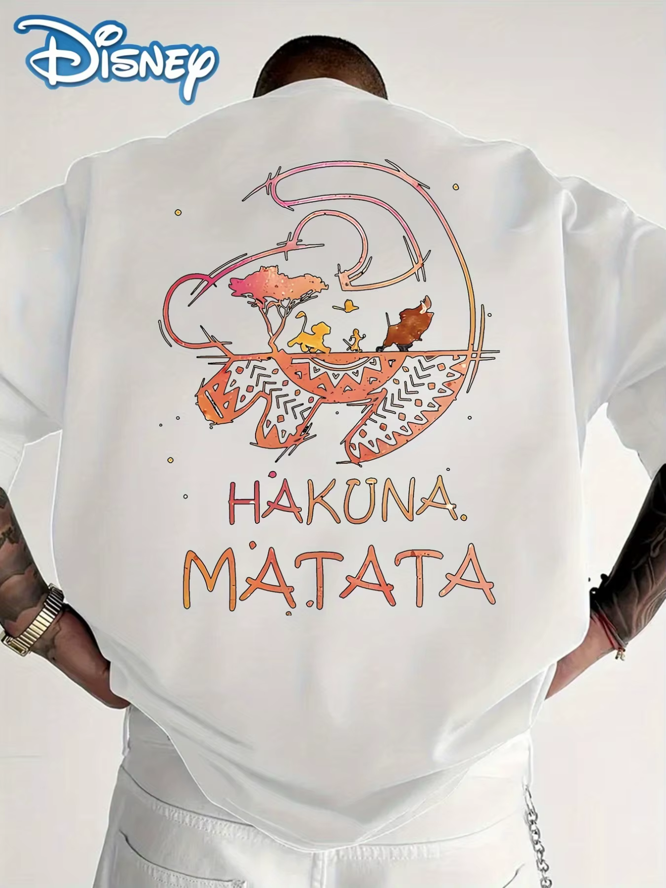T-shirt Disney le Roi Lion en coton imprimé, nouvelle édition d'été, style Harajuku, haut ample et d