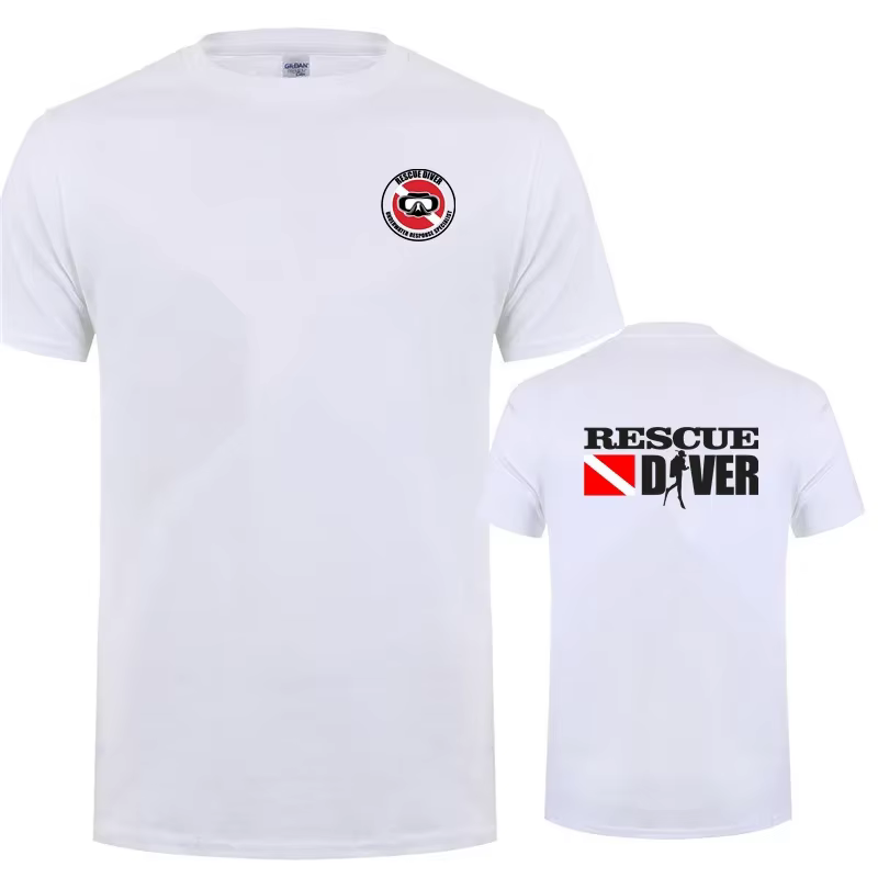 Rescue Diver t-shirt drôle plongée sous-marine hommes t-shirt cadeaux à manches courtes Streetwear t