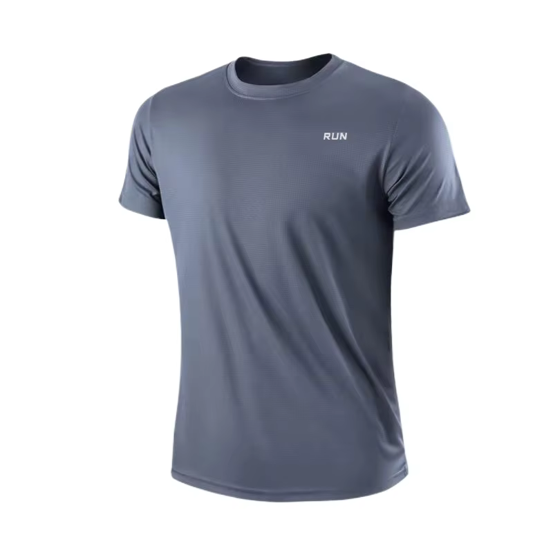 T-shirt à manches courtes pour homme, séchage rapide, évacuation de l'humidité, col rond, exercice d