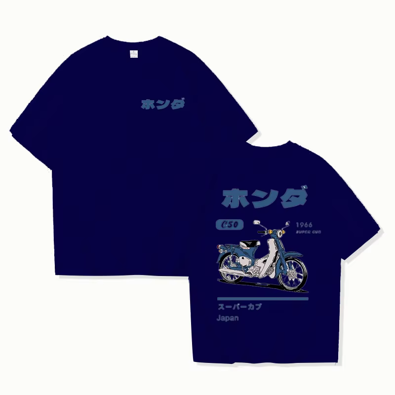 Mode T-Shirt ample rétro été dessin animé voiture impression unisexe à manches courtes col rond Coup