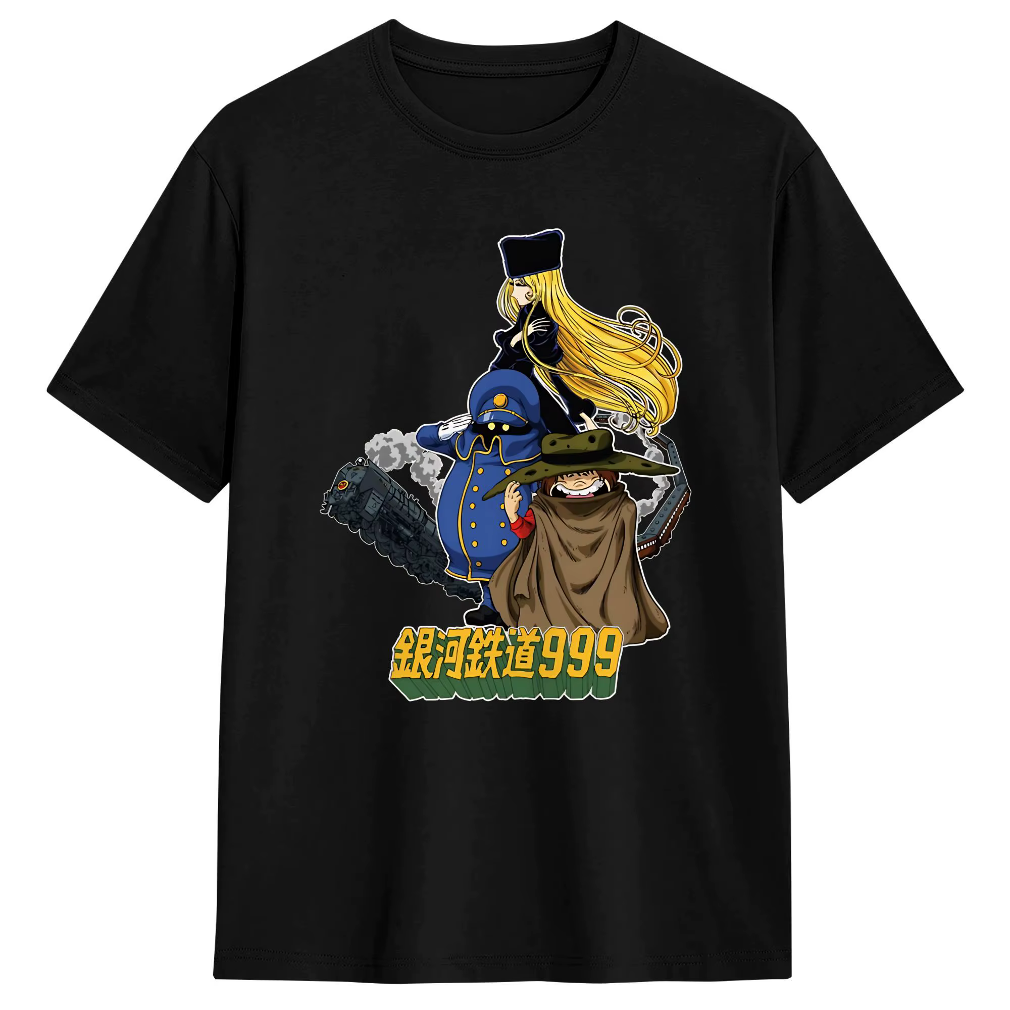 Galaxy Express 999 T-shirts pour hommes, t-shirt Vintage en pur coton, col rond, manches courtes, gr