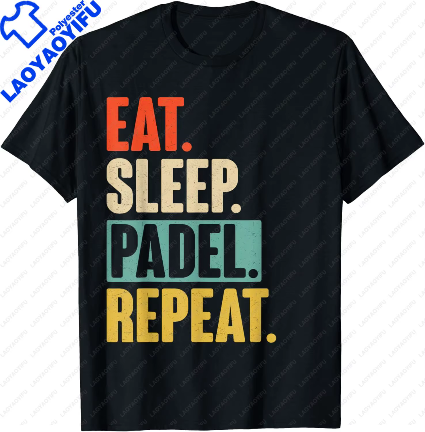 Eat Sleep Padel Repeat-Rétro Vintage Padel T-Shirt graphique t-shirts hommes vêtements Camisetas Rop