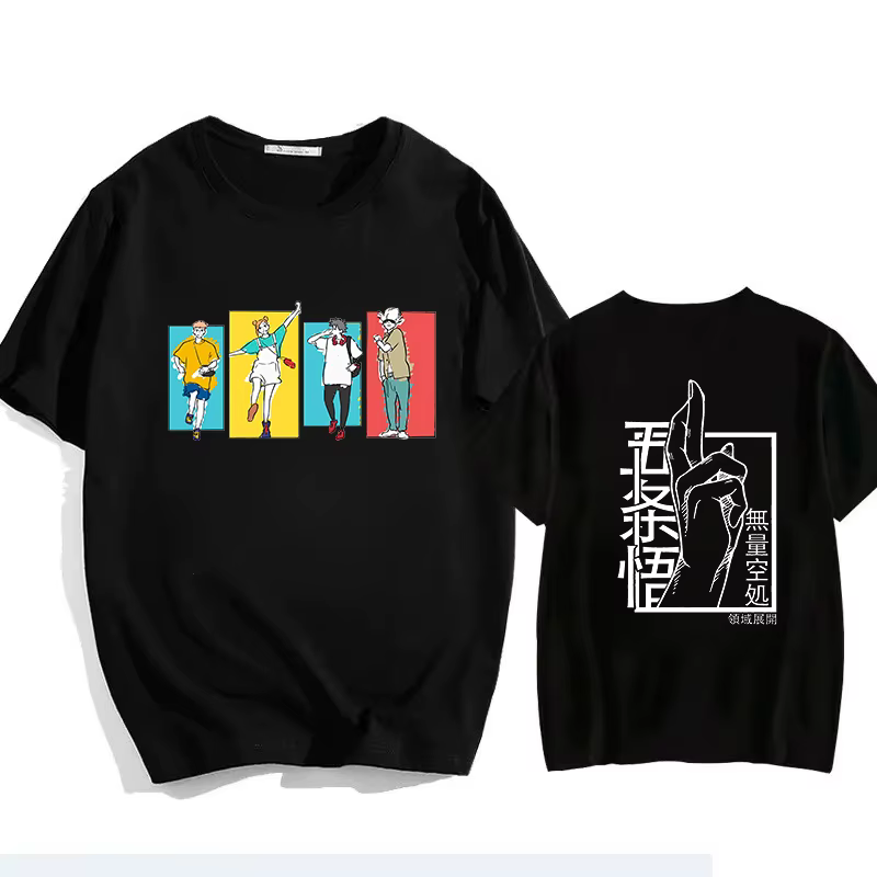 T-shirt Anime Jujutsu Kaisen Gojo pour Hommes et Femmes, T-shirts graphiques Gojo Satoru à manches c