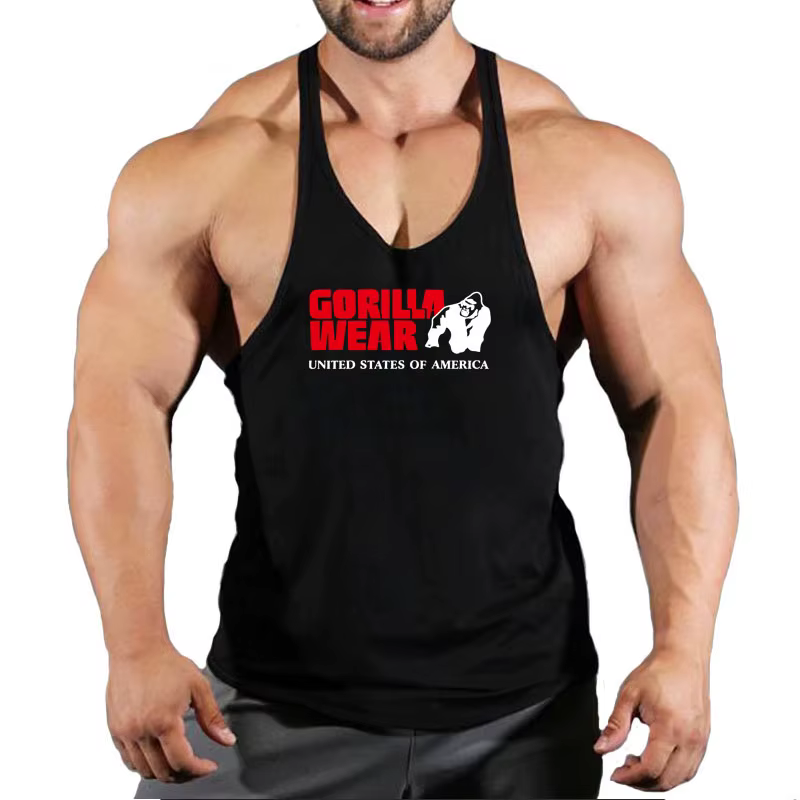 Débardeur de gymnastique pour hommes, vêtements d'été, gilet à séchage rapide, t-shirts de sport de 