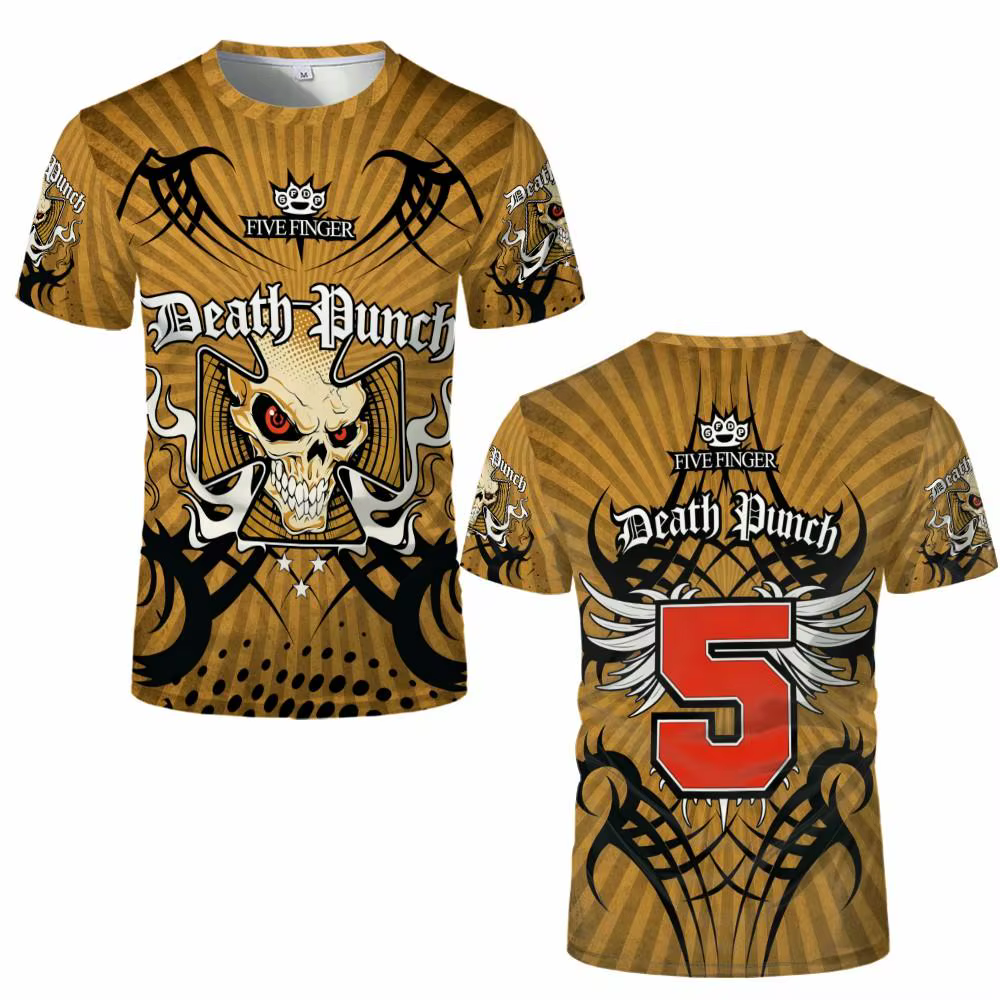 T-shirt tendance Street pour les fans de 5FDP Five Finger Death Punch, hommes et femmes, hauts décon