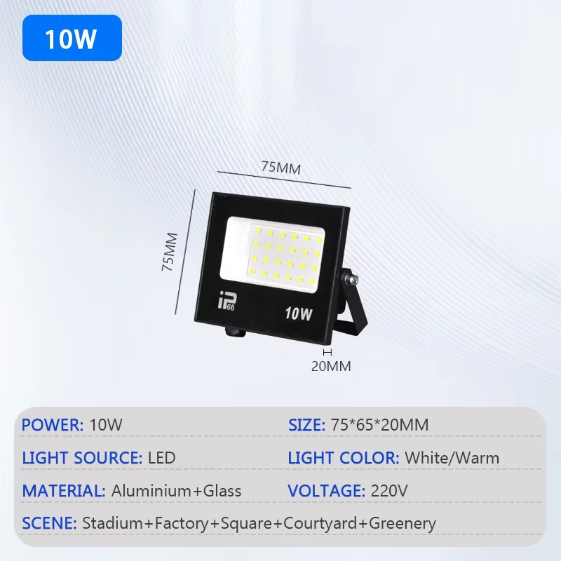 Éclairage LED extérieur IP66 étanche chemin lumière projecteur 10W 20W 30W 50W 100W 200W extérieur j