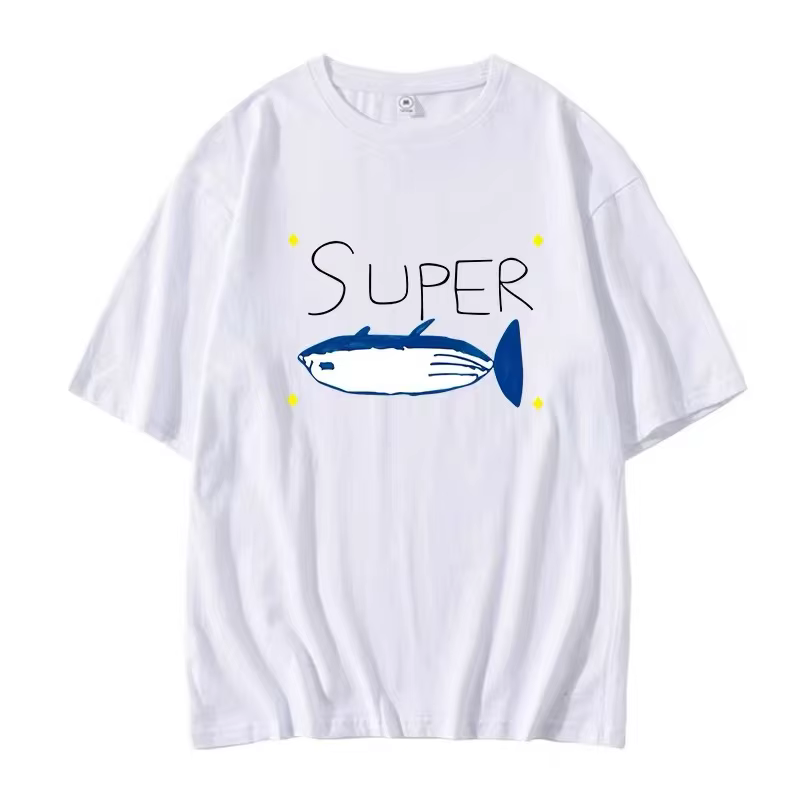 Drôle Jin Super thon poisson mignon t-shirts mode hommes et femmes vêtements Harajuku unisexe couver