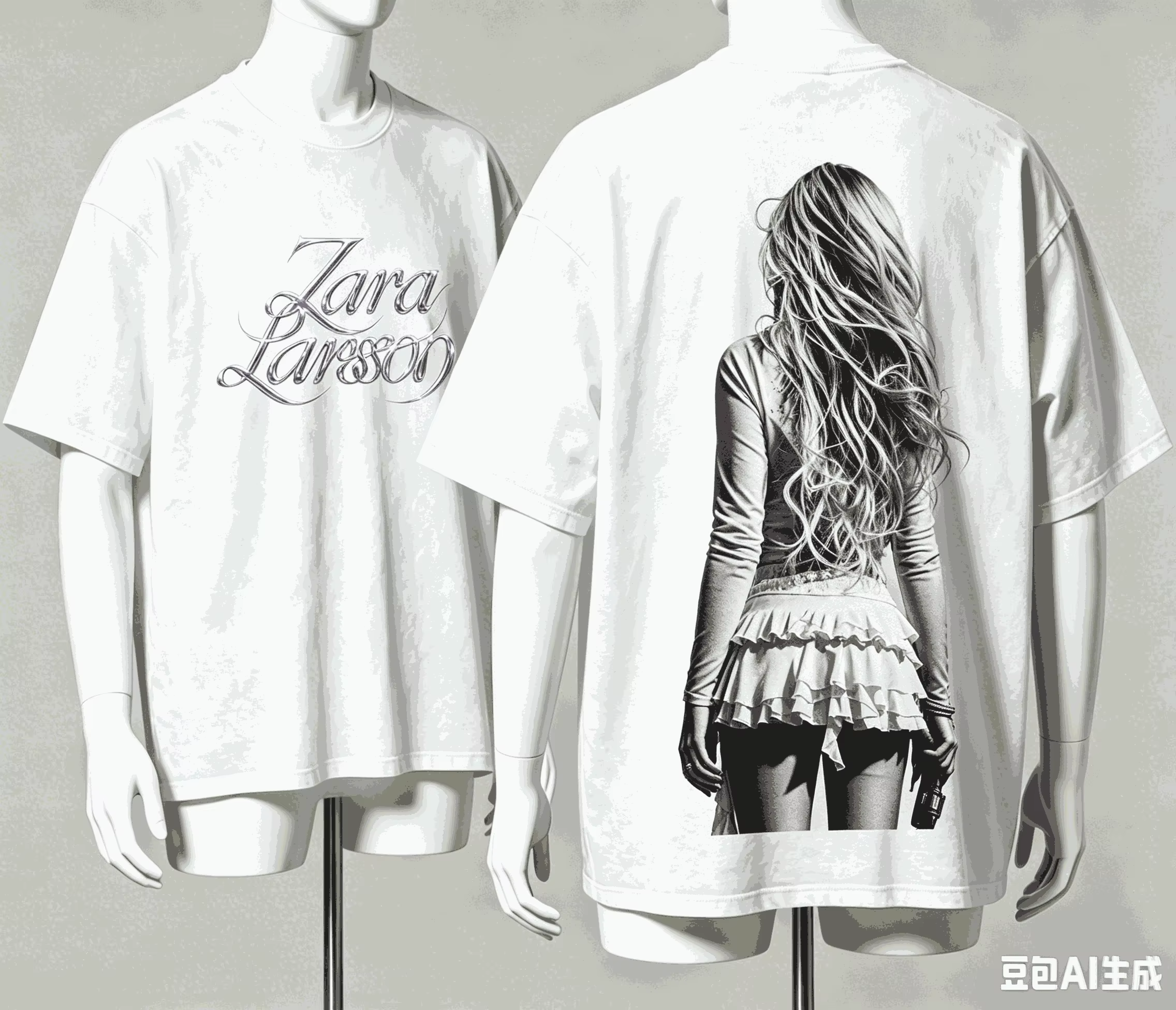 Zara Larsson pour Fan Gift T-shirt Homme Femme Harajuku Oversize Unisexe Manches Courtes Streetwear 