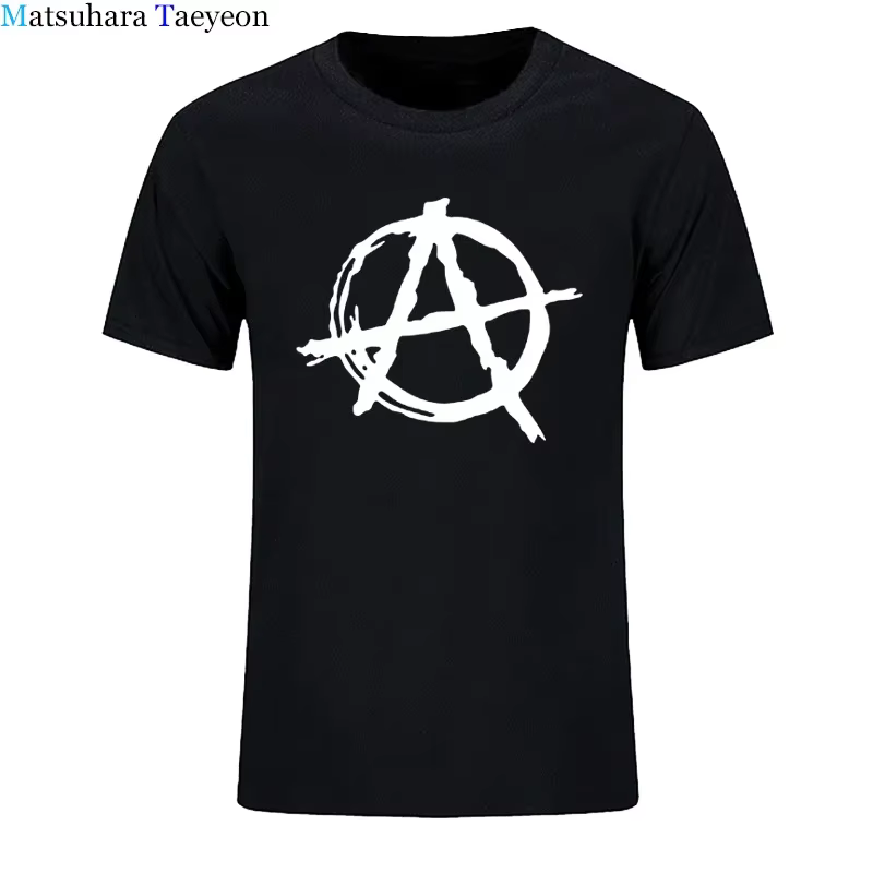 T-shirt de marque Anarchy Symdangers pour hommes, T-shirt Punk Rock, Evil Anarchist War Rocker, Écon