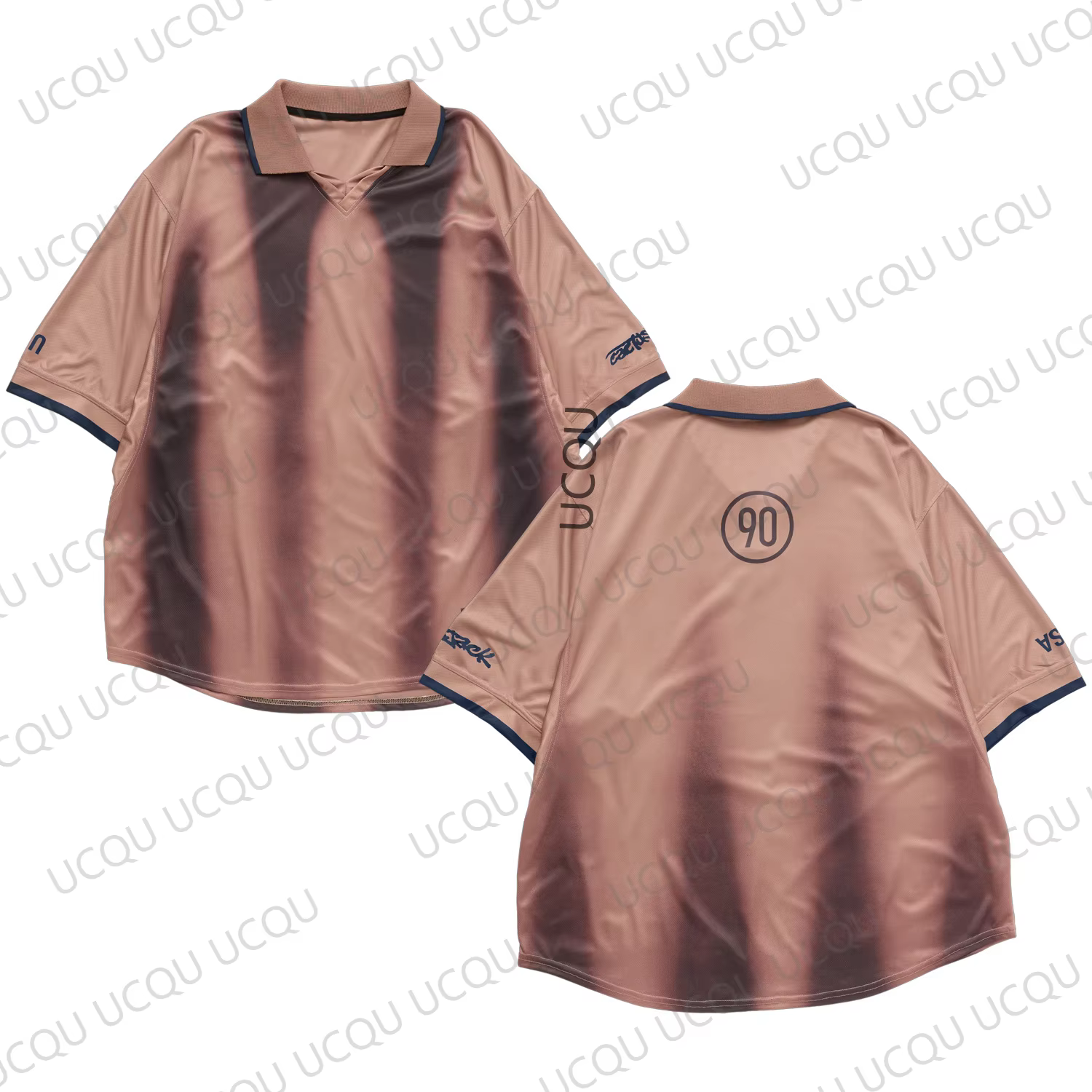 Maillot de football rétro col en V jaune et vert, style vintage, coupe oversize, streetwear, pour ho