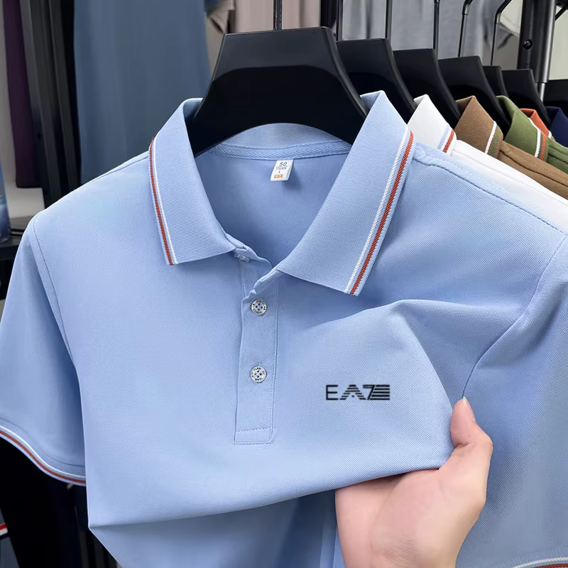 Polo à manches courtes imprimé avec lettres de marque de luxe pour hommes, nouveau haut de golf d'ét