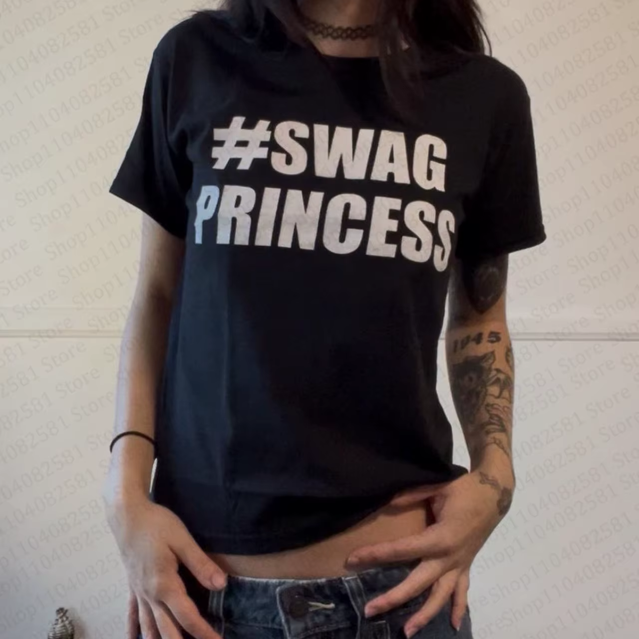Esthétique Kawaii vêtements rétro femmes 90s haut coupé femmes bébé lettre T-shirt Y2k mode décontra