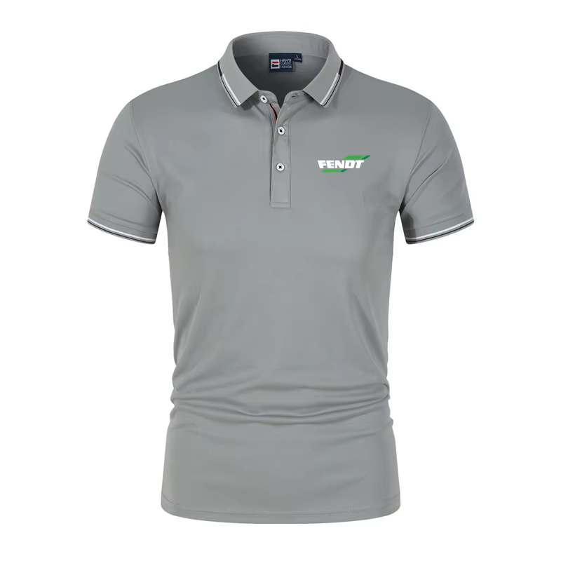Tracteur FENDT hommes polos décontracté à manches courtes rabattu hommes chemises mode Streetwear Po