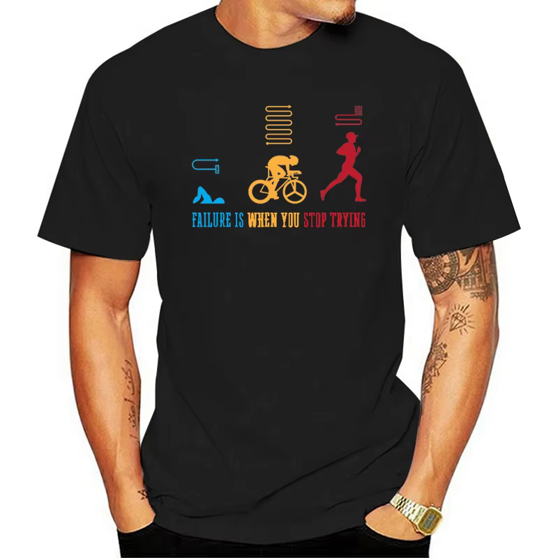 T-shirt TriDuvet pour triathlètes sportifs, cadeau de natation, course à vélo, 1