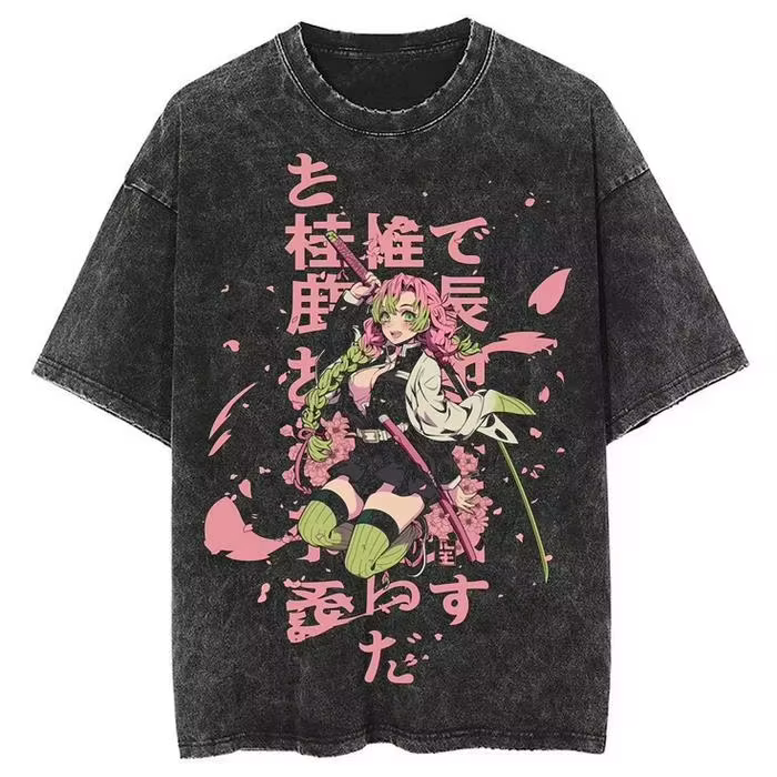Nouveau T-shirt Anime Demon Slayer Kanroji Mitsuri 2026 de qualité supérieure pour hommes et femmes,