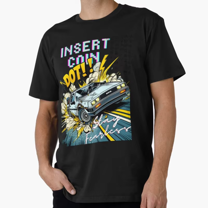 DIRECTION! T-shirt pour hommes, film de voyage dans le temps des années 80, retour vers le futur, ca